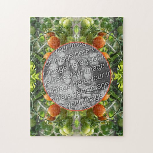 Gartenkirschtomaten Rahmen hinzufügen Ihr eigenes  Puzzle (Vertikal)