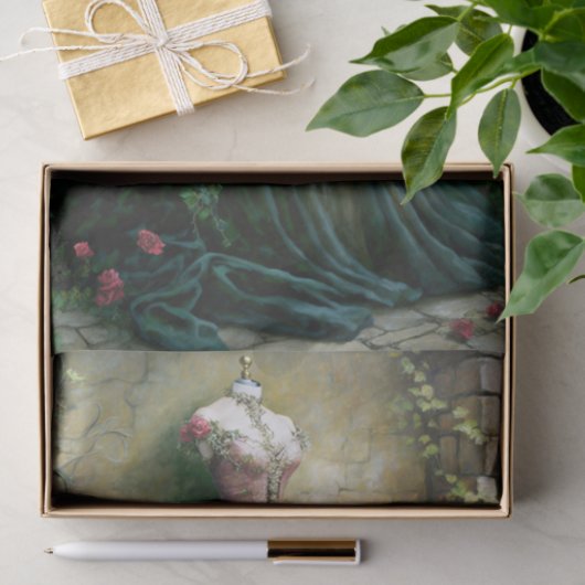 Gartenkleid Form Rosa Seidenpapier (Geschenk)