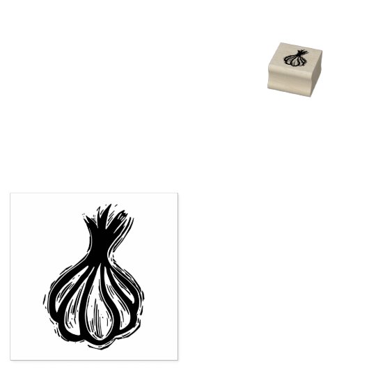 Gartenkochen Gemüsegartenbau Rustikale Linocut Gummistempel (Stempel)