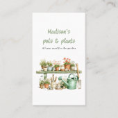 Gartenkochtöpfe und Pflanze Visitenkarte (Vorderseite)