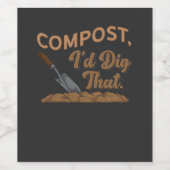 Gartenkompost Weinetikett (Einzelnes Label)