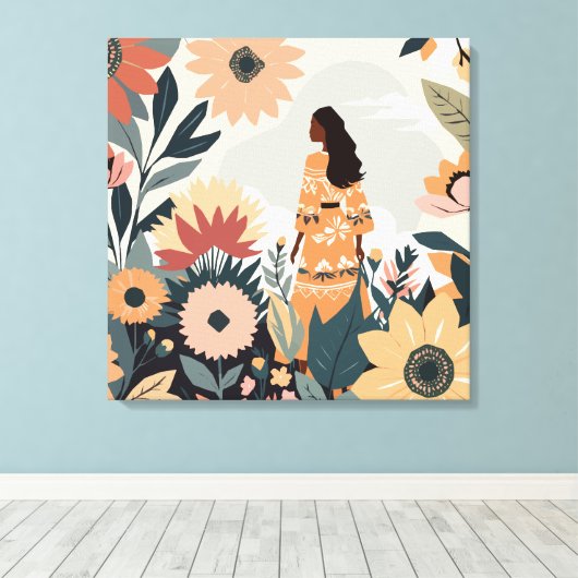 Gartenkontemplation Leinwanddruck (Insitu (Holzboden))