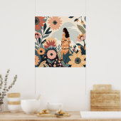 Gartenkontemplation Poster (Küche)