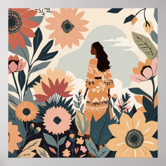 Gartenkontemplation Poster (Vorne)