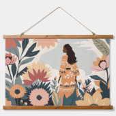 Gartenkontemplation Wandteppich Mit Holzrahmen (Vorne)