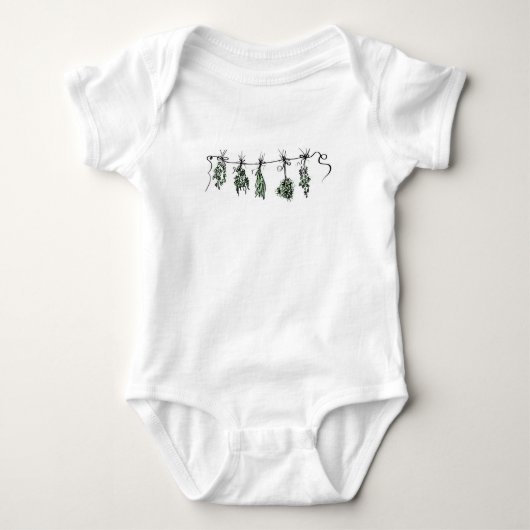 Gartenkräuter Baby Strampler (Vorderseite)