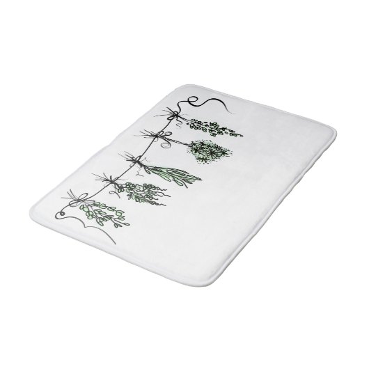 Gartenkräuter Badematte (Schrägansicht)