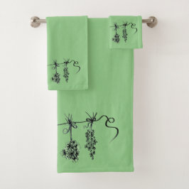 Gartenkräuter Badhandtuch Set
