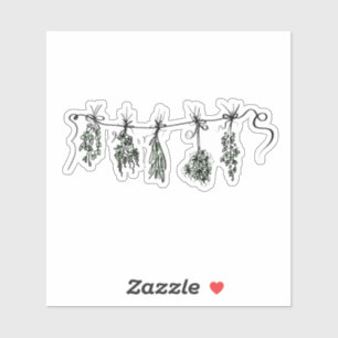 Gartenkräuter botanische Pflanze zeichnend Aufkleber