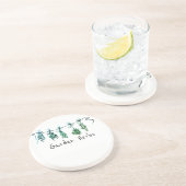 Gartenkräuter botanischer Boho Getränkeuntersetzer (Seite)