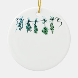 Gartenkräuter botanischer Boho Keramikornament