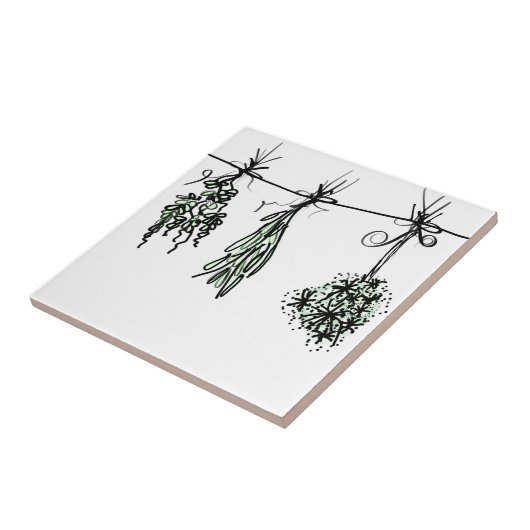 Gartenkräuter Fliese (Seite)