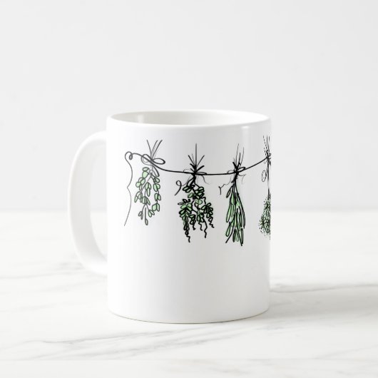 Gartenkräuter Kaffeetasse (Vorderseite Links)