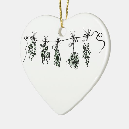 Gartenkräuter Keramik Ornament (Links)