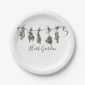 Gartenkräuter Pappteller (Vorderseite)