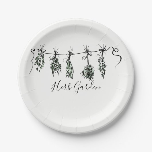 Gartenkräuter Pappteller (Vorderseite)