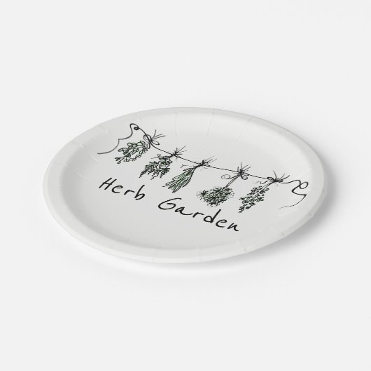 Gartenkräuter Pappteller (Schrägansicht)