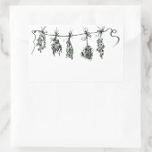 Gartenkräuter Rechteckiger Aufkleber (Tasche)