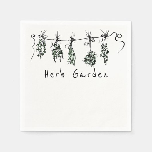 Gartenkräuter Serviette (Vorderseite)