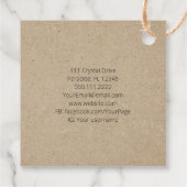 Gartenkronen Boho Chic Wasserfarbwerkzeuge Blume Geschenkanhänger (Rückseite)