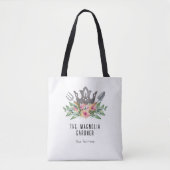 Gartenkronen Boho Chic Wasserfarbwerkzeuge Blume Tasche (Vorderseite)