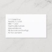 Gartenkronen Boho Chic Wasserfarbwerkzeuge Blume Visitenkarte (Rückseite)