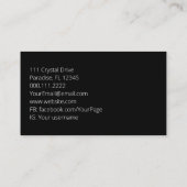 Gartenkronen Boho Chic Wasserfarbwerkzeuge Blume Visitenkarte (Rückseite)