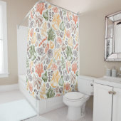 Gartenküche Gemüsemuster Duschvorhang (Beispiel)