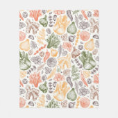 Gartenküche Gemüsemuster Fleecedecke (Vorderseite)