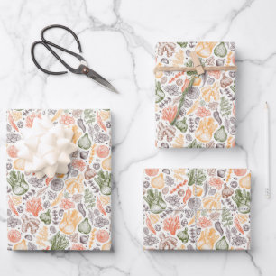 Gartenküche Gemüsemuster Geschenkpapier Set