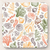 Gartenküche Gemüsemuster Getränkeuntersetzer (Vorderseite)