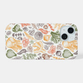 Gartenküche Gemüsemuster iPhone 15 Hülle (Rückseite (Horizontal))