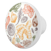 Gartenküche Gemüsemuster Keramikknauf (Rechts)