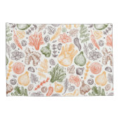 Gartenküche Gemüsemuster Kissenbezug (Rückseite-Rechts)