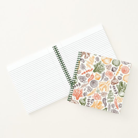 Gartenküche Gemüsemuster Notizblock (Innenseite)