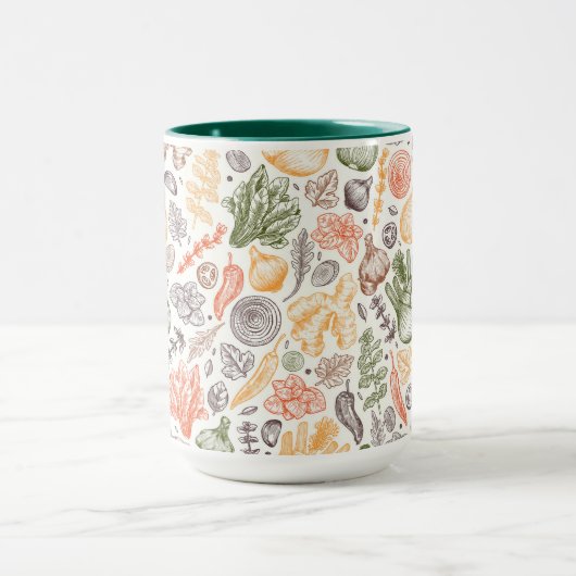 Gartenküche Gemüsemuster Tasse (Zentrum)