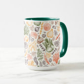 Gartenküche Gemüsemuster Tasse (VorderseiteRechts)