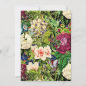 Gartenlady 60. Geburtstagsparty Vintage Blütenwelt Einladung (Rückseite)