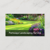 Gartenlandschaft Farbiges Gartenthema  Visitenkarte (Vorderseite)