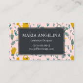 Gartenlandschaft Gartenbau Modernes Cool Visitenkarte (Rückseite)