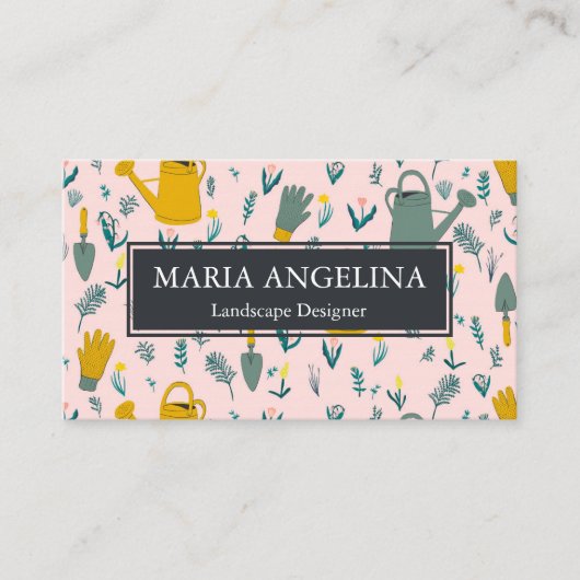 Gartenlandschaft Gartenbau Modernes Cool Visitenkarte (Vorderseite)