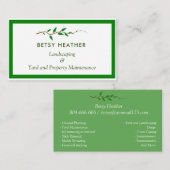 Gartenlandschaft Gartenpflege  Visitenkarte (Vorne/Hinten)