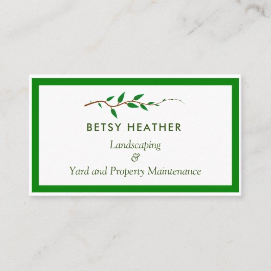 Gartenlandschaft Gartenpflege  Visitenkarte (Vorderseite)