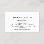Gartenlandschaft Grüne Wiesen Visitenkarte (Rückseite)