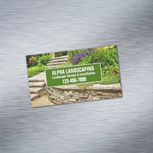 Gartenlandschaft Landschaftsgärten Landschaftsschu Magnetische Visitenkarte (Beispiel)