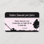 Gartenlandschaft mit einer weiblichen Touch Visitenkarte (Vorderseite)