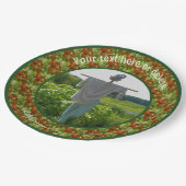 Gartenlandschaft Personalisiertes Party Pappteller (Schrägansicht)