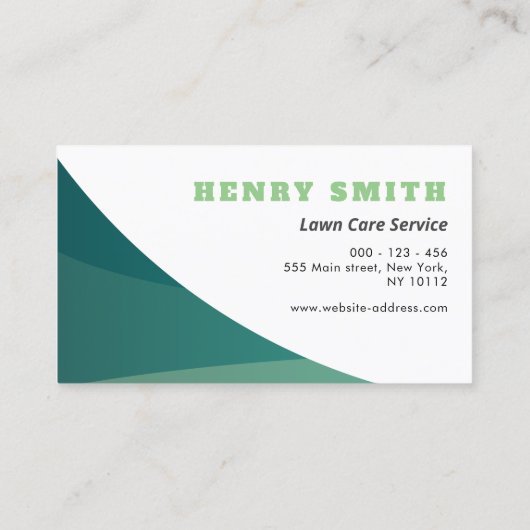 Gartenlandschaft Visitenkarte (Rückseite)