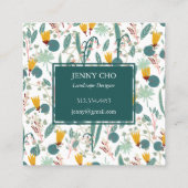 Gartenlandschaften Garten Pflanze Moderne Cool Quadratische Visitenkarte (Rückseite)