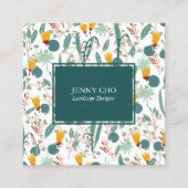 Gartenlandschaften Garten Pflanze Moderne Cool Quadratische Visitenkarte (Vorderseite)